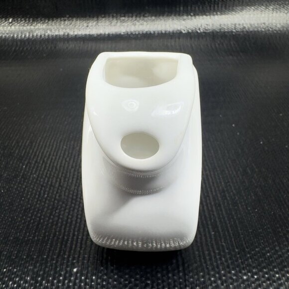 Fiestaware White Mini Disc Pitcher Fiesta Small Jug 5 oz Creamer 1980s Vintage - Picture 8 of 10